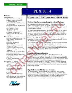 PEX8114-BA13BIG datasheet  